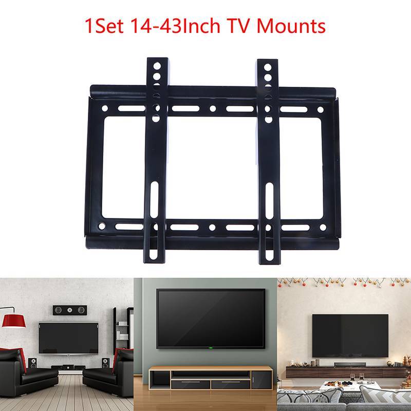 14-43Inch Tivi Gắn Màn Hình LCD LED Treo Tường Braet Cố Định Flat Panel Khung Tivi Thiness 0.8MM