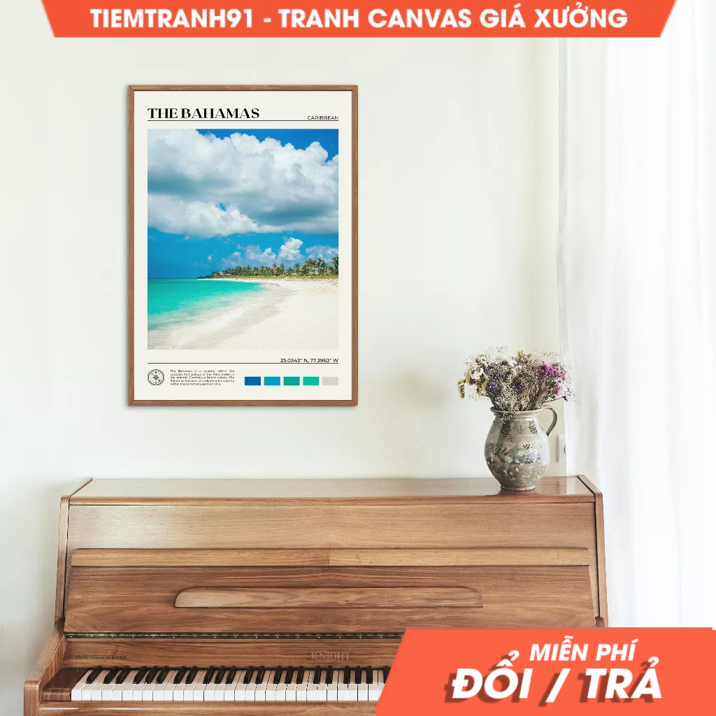 Tranh treo tường, Oil Paint, The Bahamas Art, The Bahamas Poster, The Bahamas Photo, The Bahamas Dec