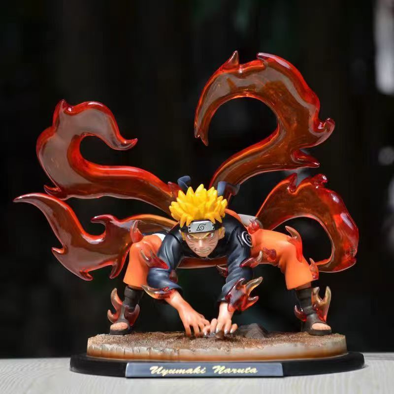 Naruto Garage Garage Kit Nine-Tailed Demon Fox Fairy Naruto Mode GK Model Anime Desktop