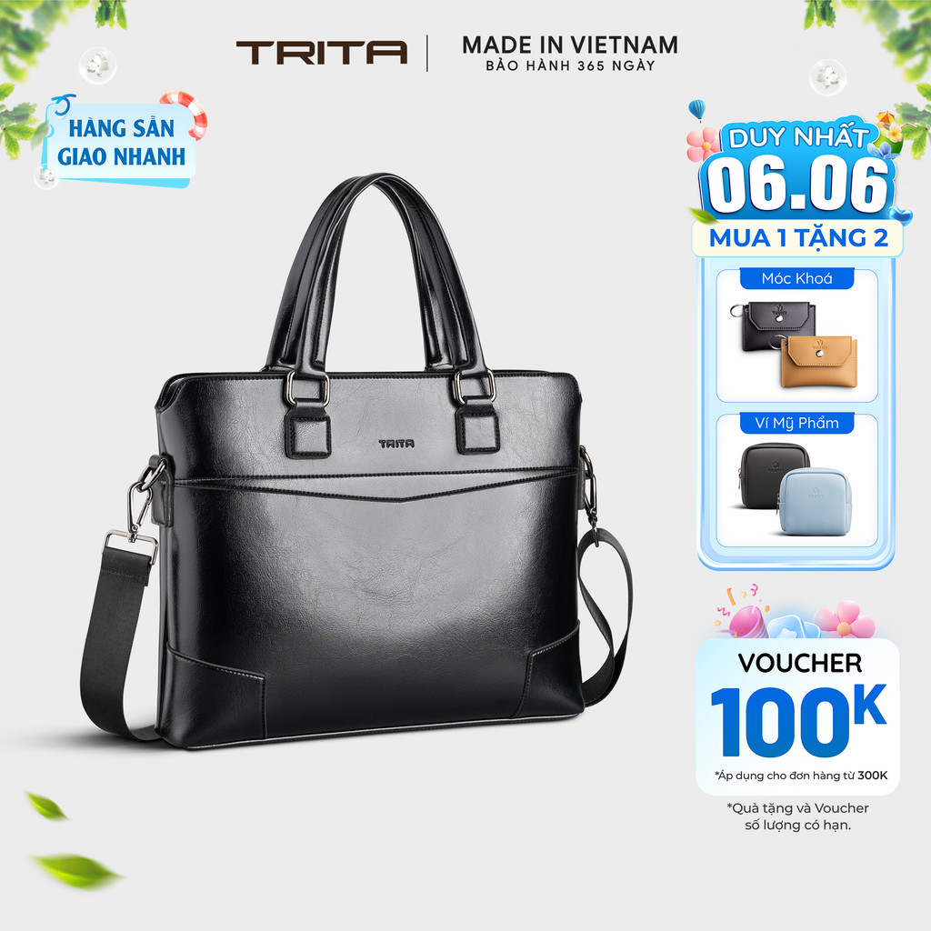 Cặp công sở Trita (Thời trang nam cao cấp - Cặp da TCA24) Bagsmart