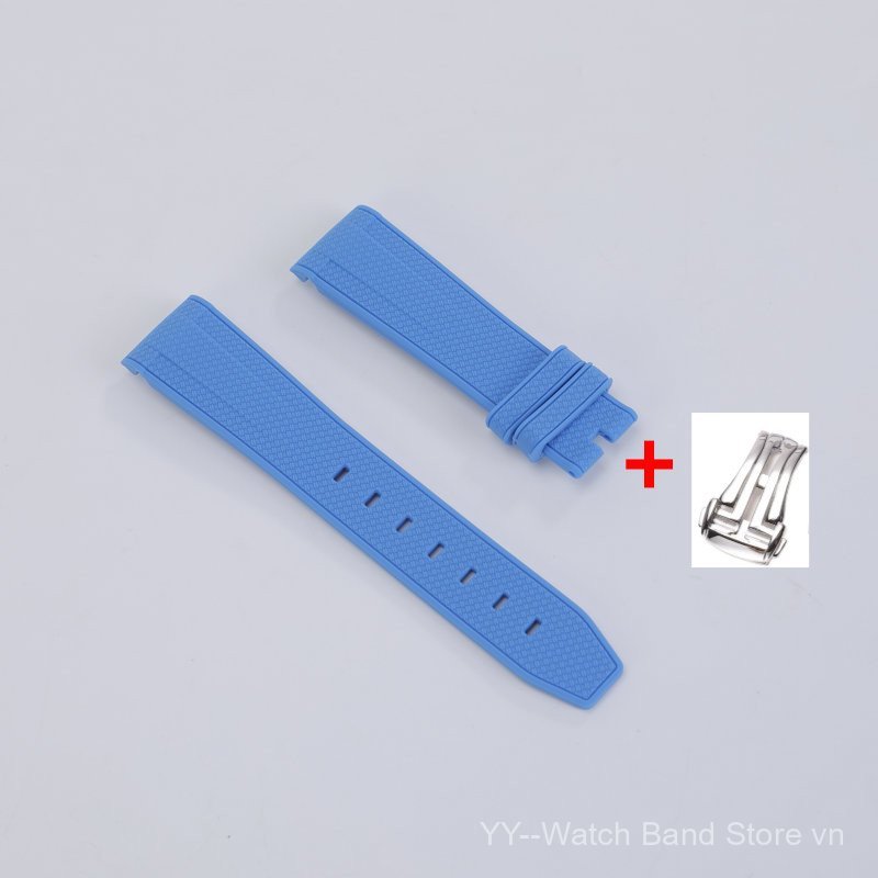 Dây đeo đồng hồ silicon liên kết cuối cong 20mm Dây đeo đồng hồ silicon đồng thương hiệu Dây thay th