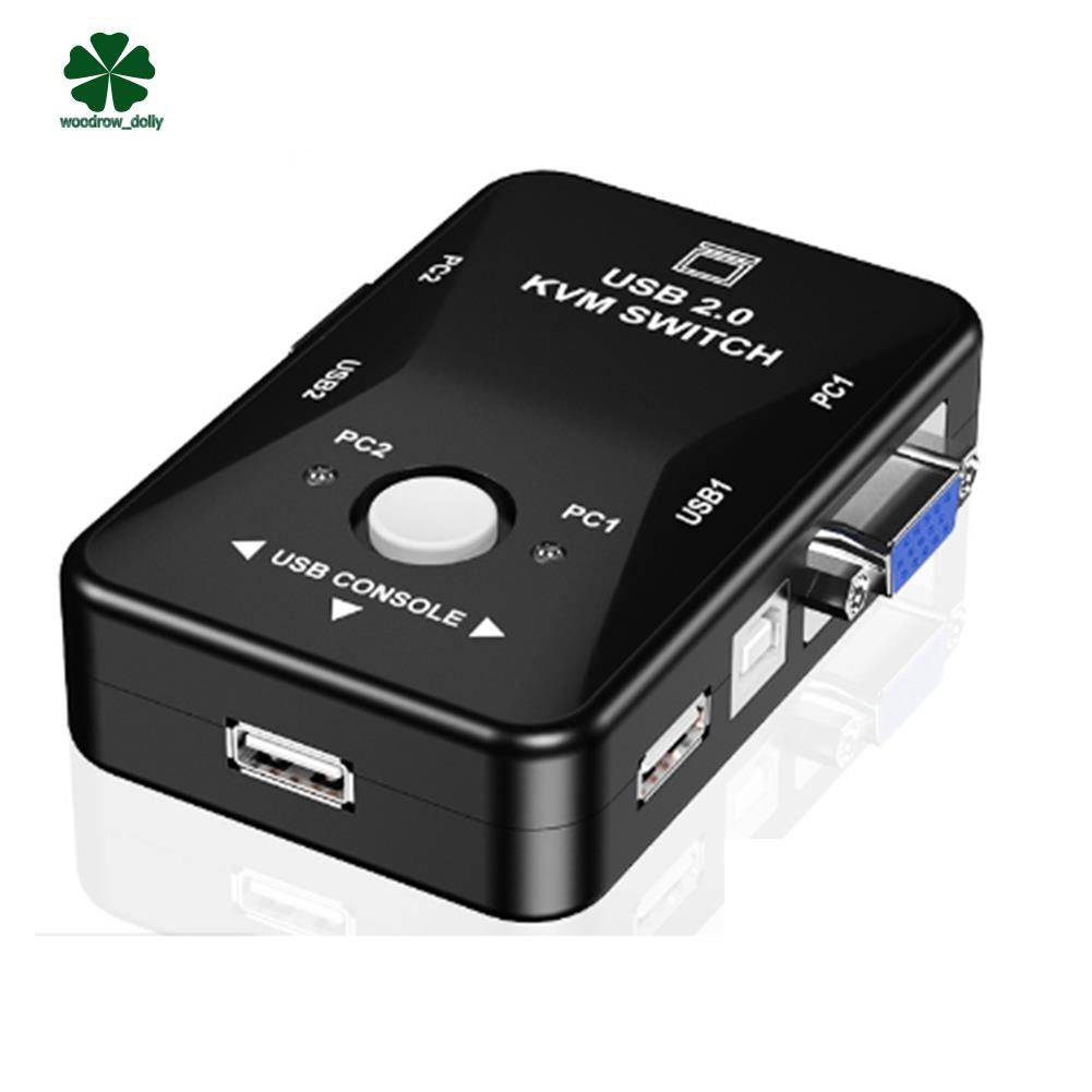 USB 2.0 KVM Chuột Switching Bàn Phím VGA Splitter Box Sharing Switch USB KVM Switch 2 Cổng VGA SVGA 