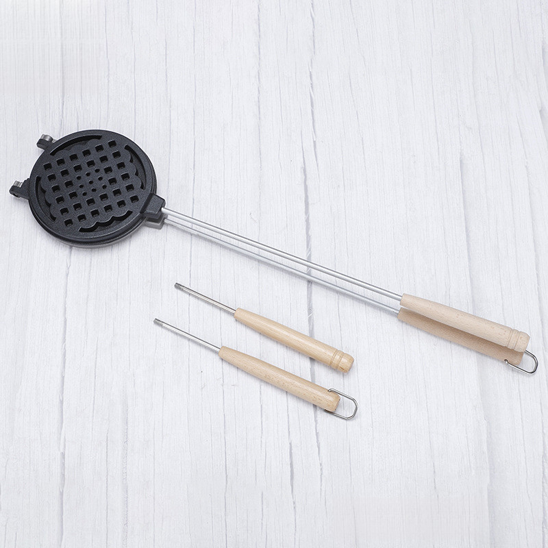 Khuôn nướng bánh waffle, khuôn nướng bánh waffle chống dính, có thể chọn tay cầm dài hoặc ngắn có th