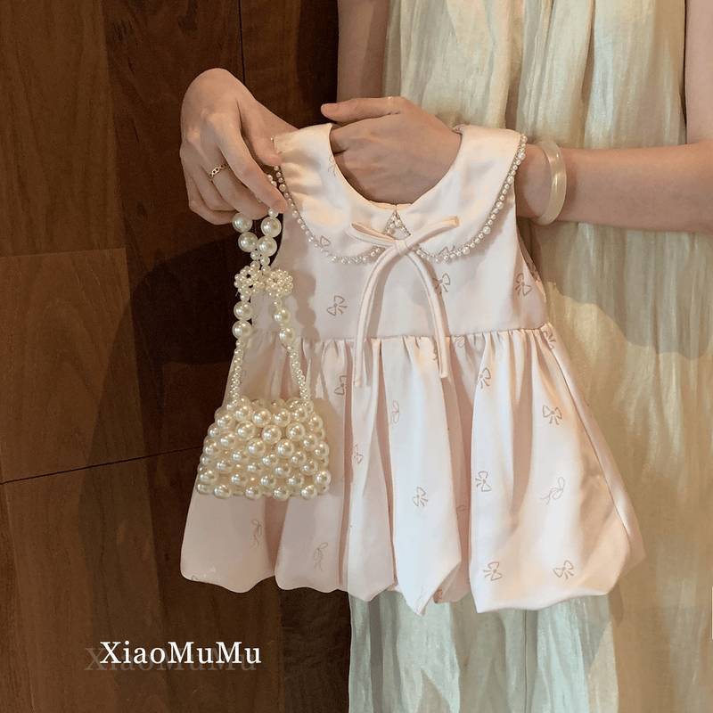 Girls' Dress Summer New Children's Fashionable Korean Style Vest Dress Little Princess Zhuazhou-Year