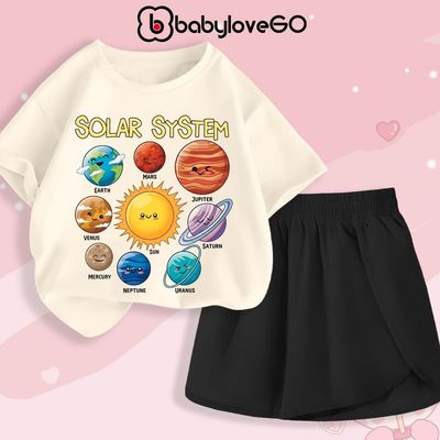 Đồ bộ cho bé BabyloveGO, set đồ bộ bé gái siêu xinh, mềm nhẹ thoáng mát cho bé 1-10 tuổi