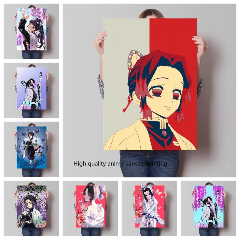 Anime Demon Slayer Kochou Kanae Shinobu Tsuyuri Kanao Cô Gái Dễ Thương Gợi Cảm Hình Poster In Tranh 