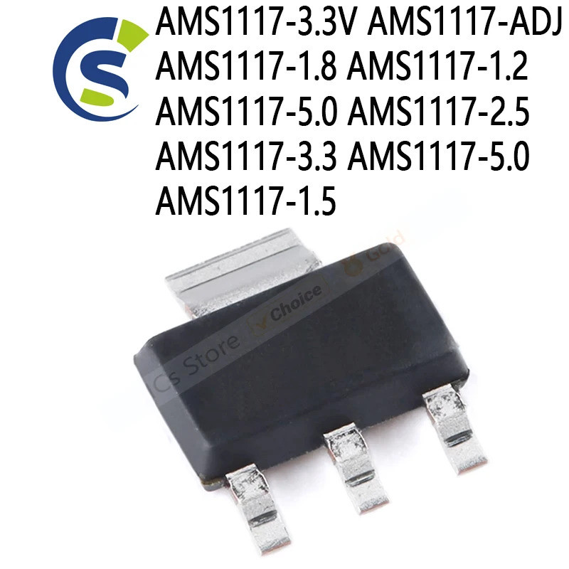 5 CÁI AMS1117 AMS1117-3.3V AMS1117-ADJ AMS1117-1.8 AMS1117-1.2 AMS1117-5.0 AMS1117-2.5 AMS1117-3.3 A