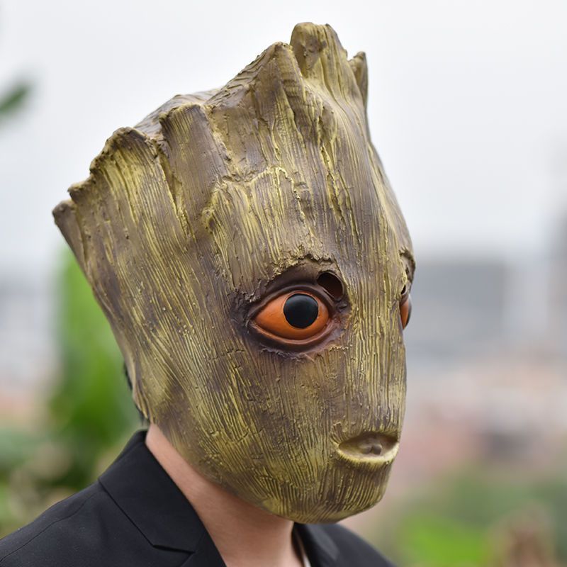 COS Groot Mặt nạ gốc Little Treeman Mặt nạ Halloween Mũ đạo cụ Groot