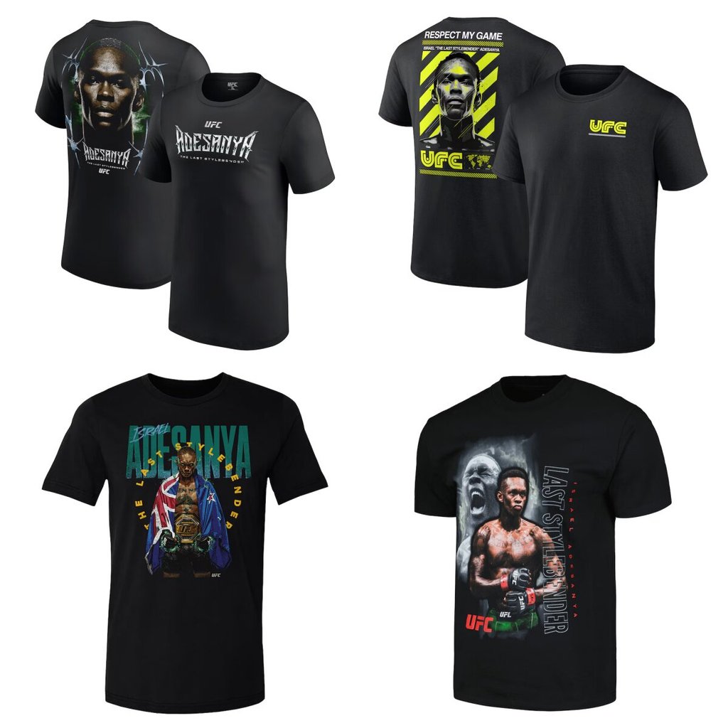 UFC MMA Rồng Đen Israel Adesanya In Hình Áo Thun 100% Cotton Chiến Đấu Quyền Anh Người Yêu Tập Luyện