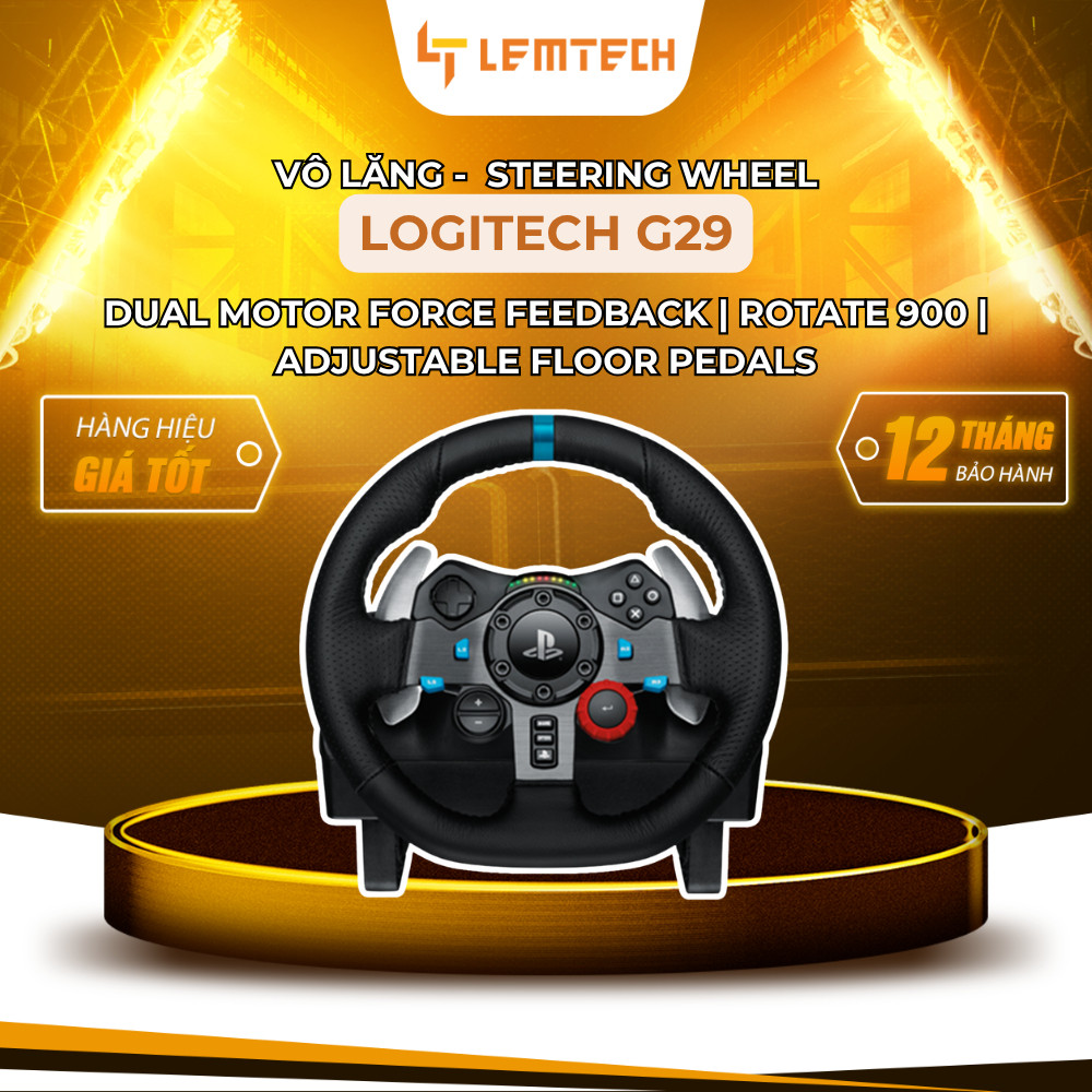 VÔ LĂNG LOGITECH G29 DRIVING FORCE – LỰC PHẢN HỒI CHÂN THỰC
