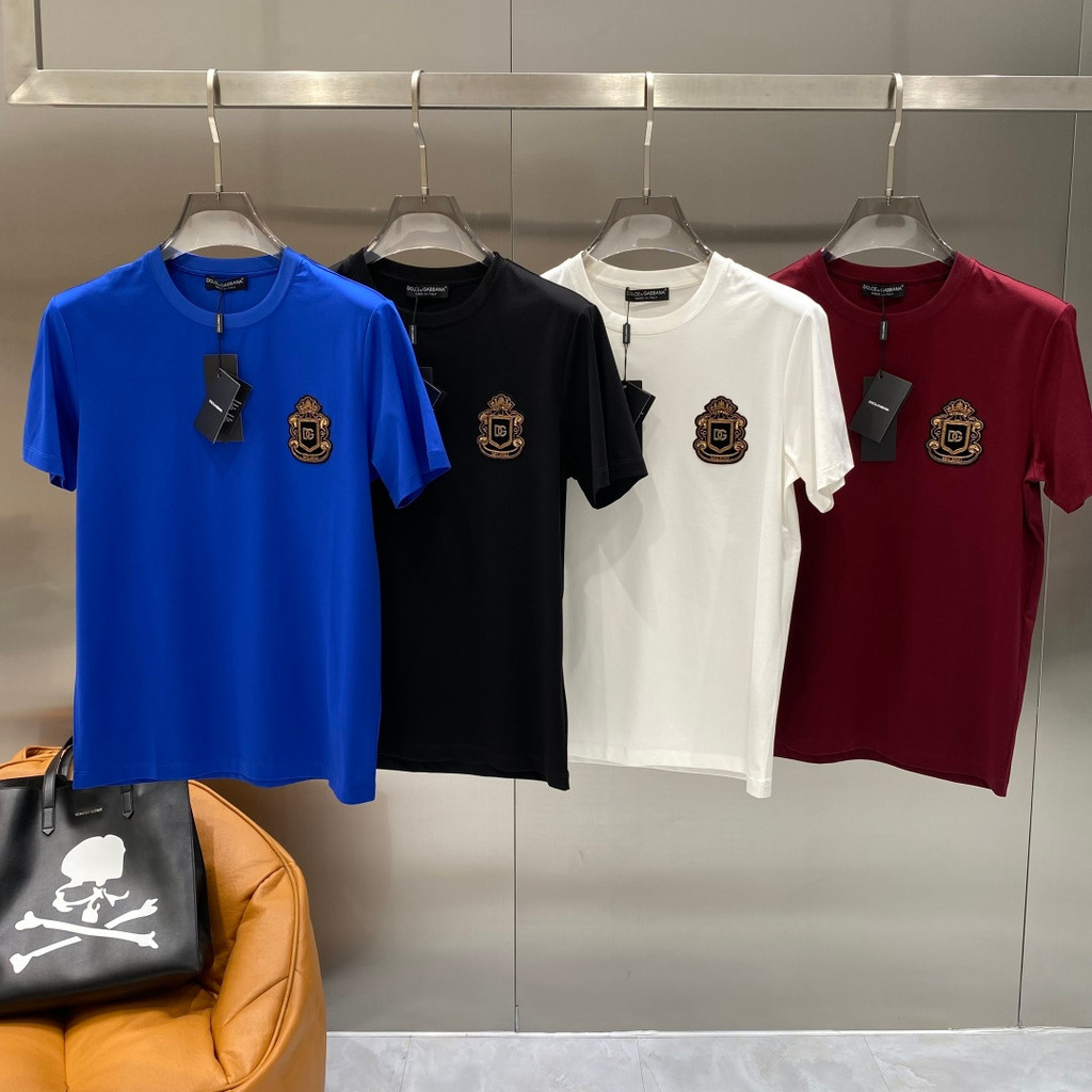 Dolce & Gabbana Dolce & Gabbana Dolce & Gabbana Áo thun ngắn tay mùa hè Size lớn Phong cách cổ điển 