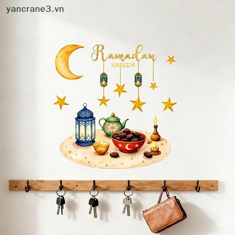 {YAN} Eid Window Stiers Ramadan Trang trí Eid Mubarak Trang trí cho gia đình 2026 Ramadan Kareem Isl