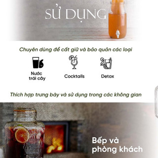 Kilner - Bình Nước Thủy Tinh - 3L