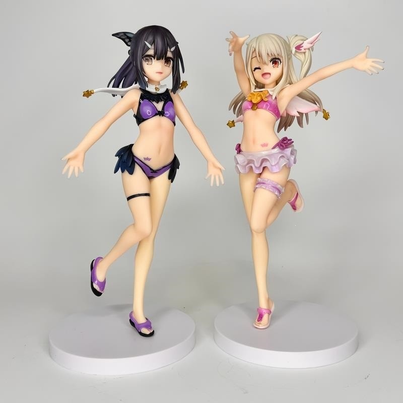 NEUC 2D Anime Girl Magical Girl Merchandise Swimsuit Ilya figure, swimsuit beauty statue, trendy toy