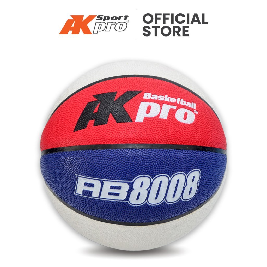 Bóng rổ Da AKpro AB8008 số 5, 6, 7 - Tặng kim bơm - Chính hãng