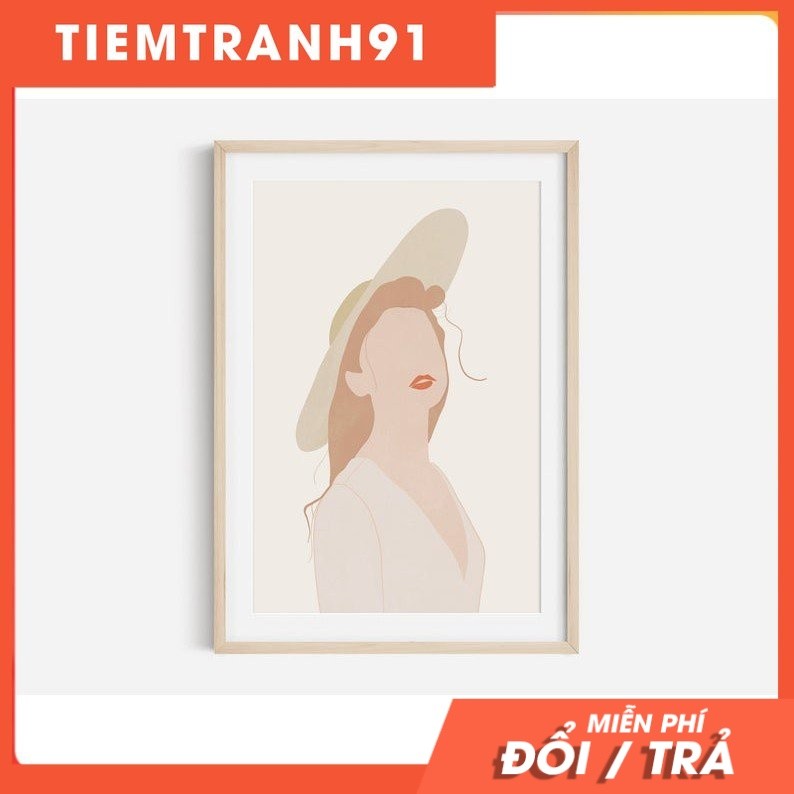 Tranh treo tường | Tranh nghệ thuật trừu tượng -Abstract Woman Print,Collage Woman 001
