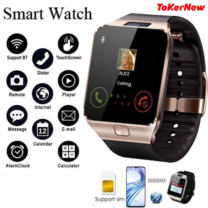 ToKerNew Digital Touch Screen Smart Watch DZ09 Bracelet Camera Bluetooth WristWatch SIM Card Smartwa