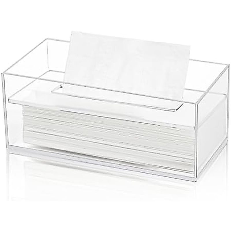 Holder with Removable Cover, Facial Napkin Dryer Sheet Dispenser for Vanity Counter, Dresser, Kitche