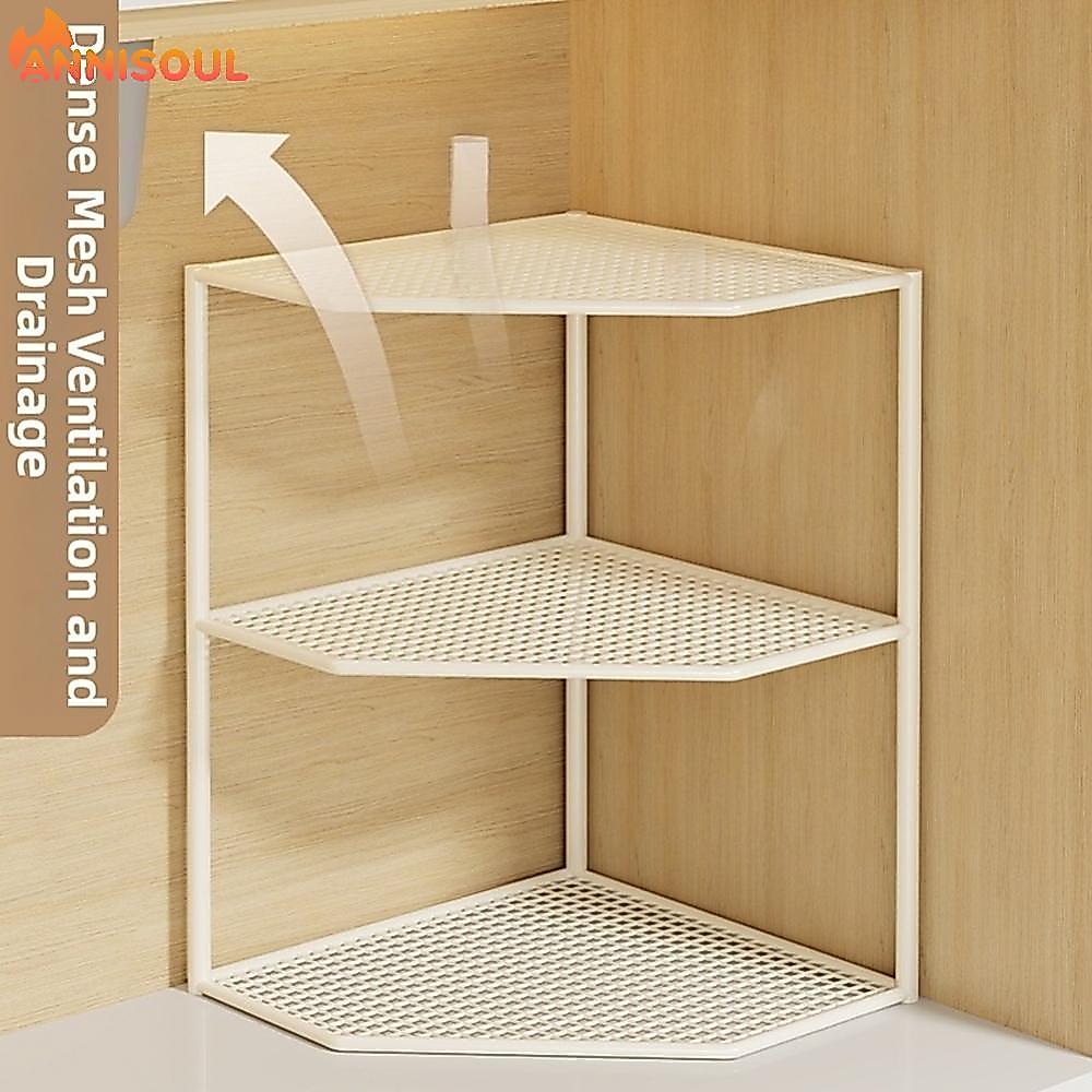 [NISO]Iron Corner Shelf Corner Space Utilization Iron Art Material Multi-tier Design