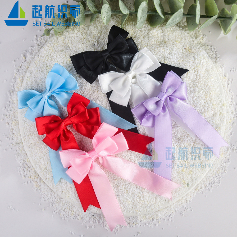 Double Ear Streamer Streamer Polyester Ribbon Bow Dovetail Bow with _ Bin Pet Shop