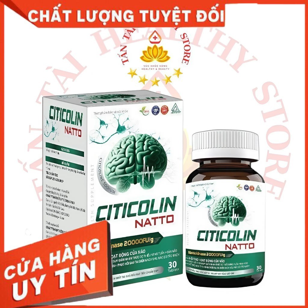 ✅[INBOX NG SÀN 295K] Viên uống phòng ngùa và phục hồi sau tai biến CITICOLIN NATTO - 30 viên