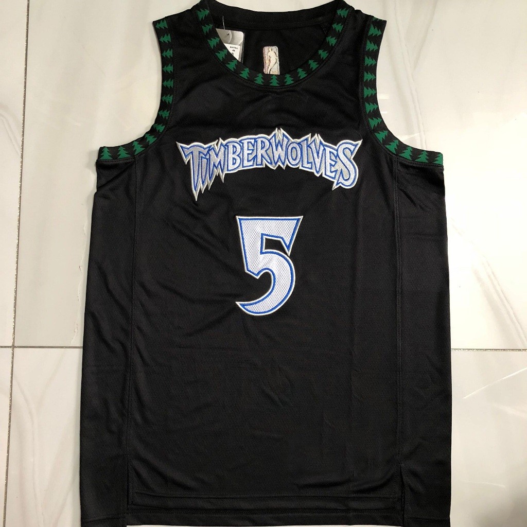 Áo bóng rổ thể thao ngoài trời màu đen Anthony Edwards Jersey Nam