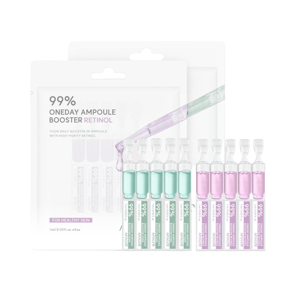 [HÀNG TỐT NHẤT] [arocel] 99% One Day Ampoule Booster Retinol, 1ml x 5 cái/ Ampoule Hàn Quốc/ Retinol