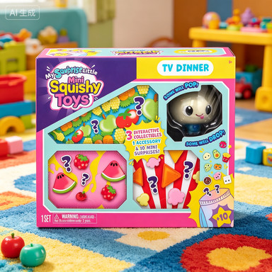 My Squishy Little TV Bữa tối chấm bí ẩn Gói co giãn Squishy Cảm giác Fidget Đồ chơi giảm căng thẳng 