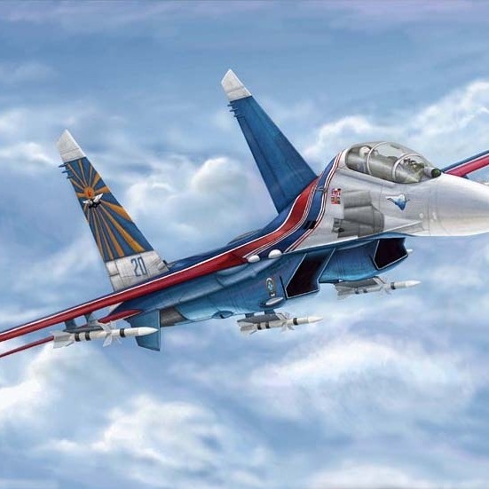 [Mô Hình Lắp Ráp] Máy Bay Tiêm Kích Russian Su-27UB Flanker C - Tỉ Lệ 1/144 - Model 03916 - Đồ Chơi 