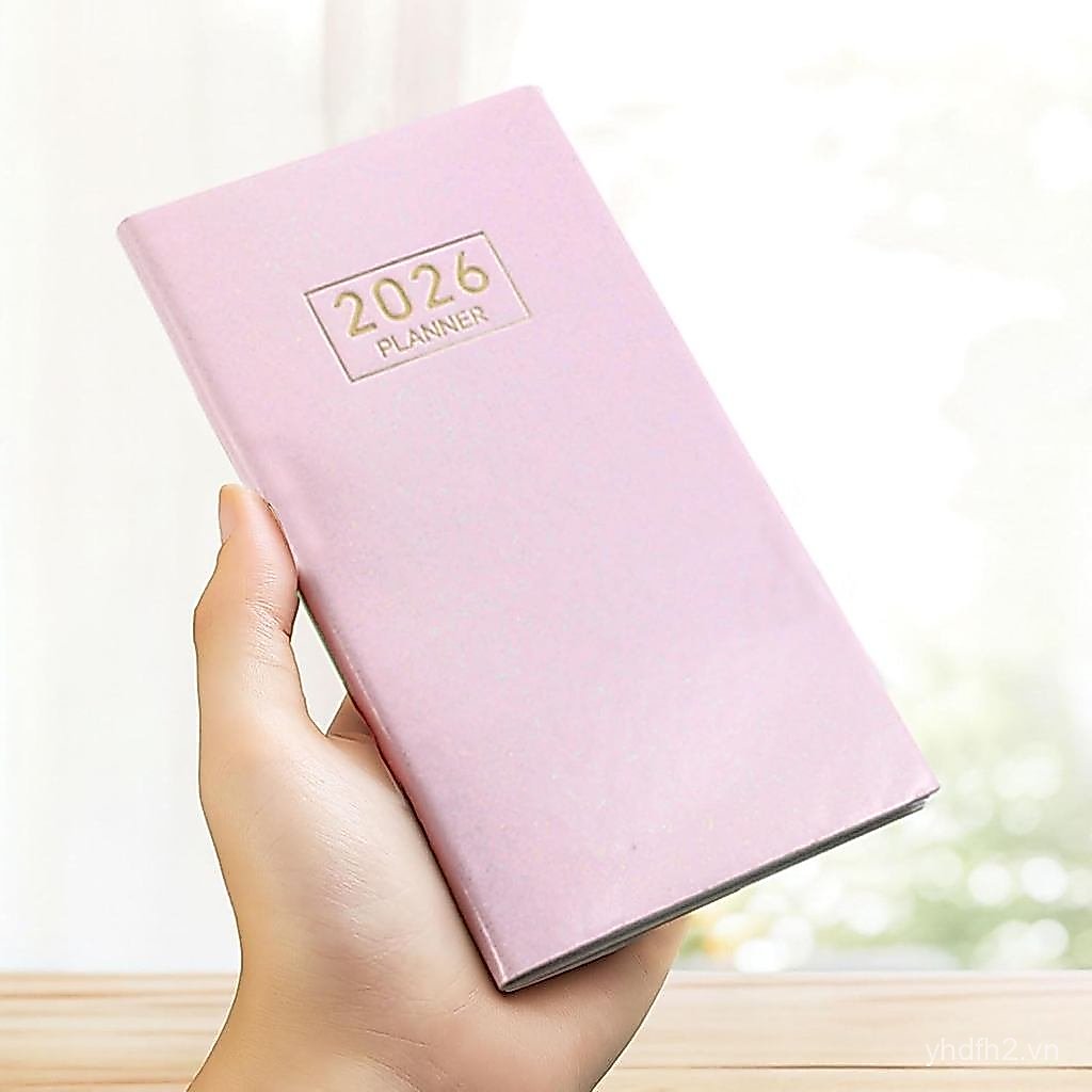 2026 A6 Daily Planner - Lịch bỏ túi siêu nhỏ (Jan 2026-Dec 2026), Vỏ mỏng, ví / túi, Hồng