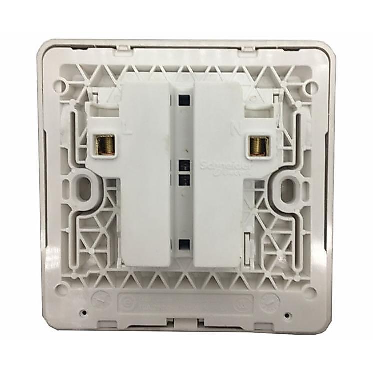 Bộ ổ cắm đôi 3 chấu vuông 16A dòng AvatarON - Schneider Electric - E83426UES2_WE_G19 E83426UES2_WG_G