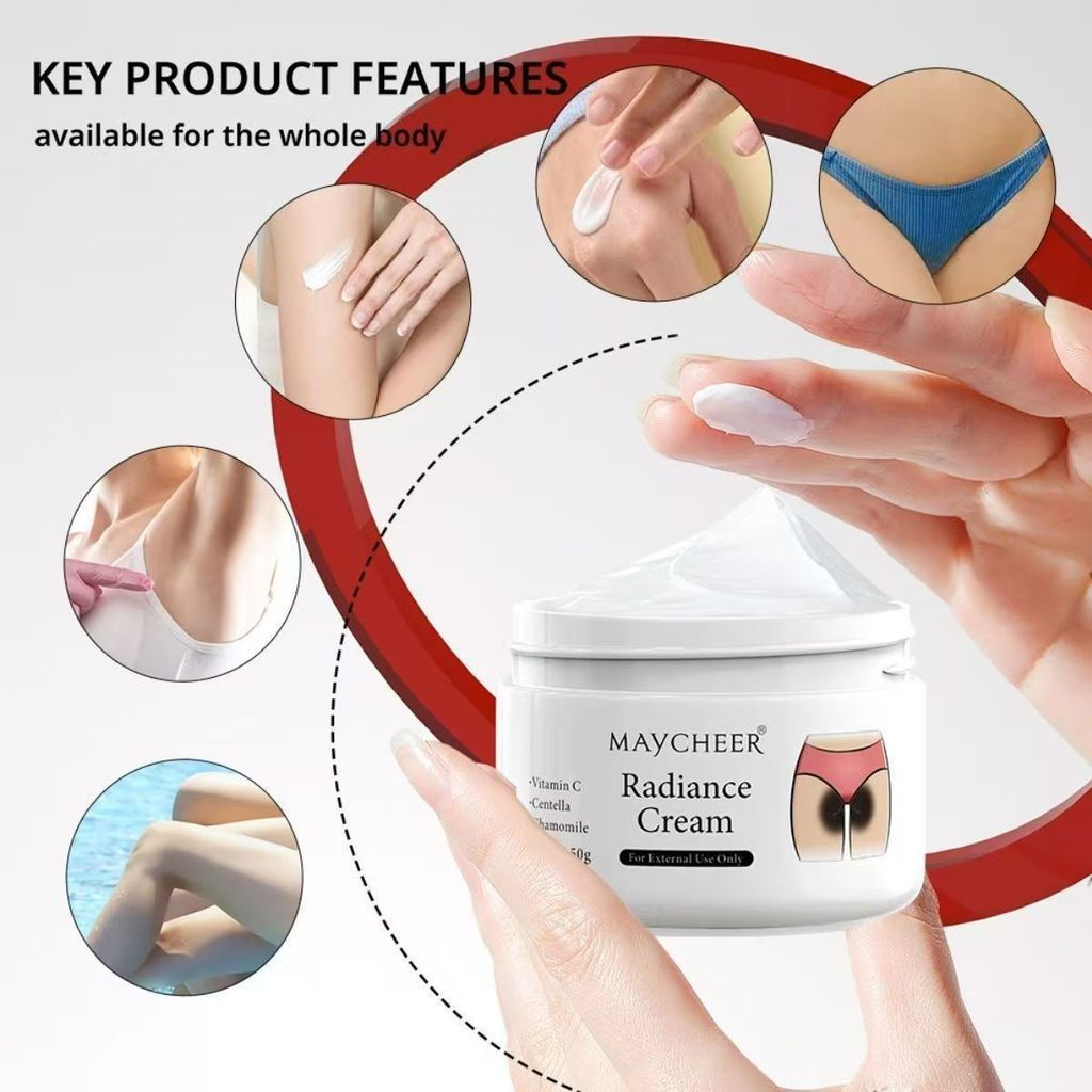 [Bán Chạy] Kem Làm Đen MAYCHEER Full Tiếng Anh Nách Cánh Tay Làm Đen Đầu Gối Loại Bỏ Dưỡng Ẩm Da Tin