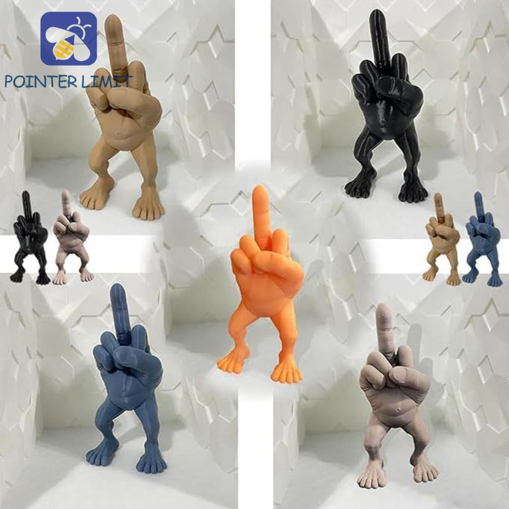 POINTER LIMIT Finger Resin Trang trí, Bộ sưu tập thủ công Hình ngón giữa, Trang trí máy tính để bàn 
