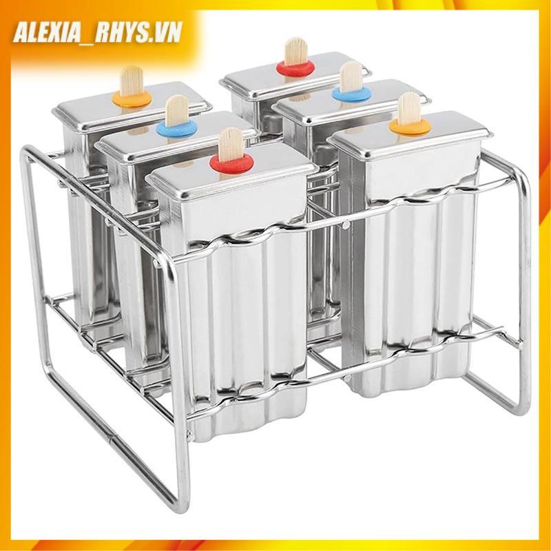 [VNG4] Khuôn Làm Kem Inox Khuôn Làm Kem DIY Fruit 6 Khuôn Khay Đá