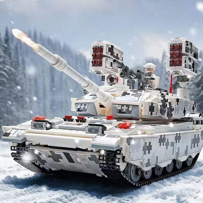 Snow Commando 99A Main Battle Tank Leopard 2 Xe Giáp Tương Thích Lego Khối Xây Dựng Lắp Ráp Đồ Chơi 