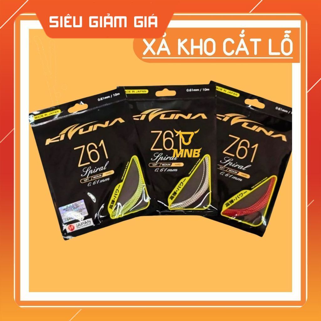 Dây Cước, Lưới Căng, Đan Vợt Kizuna Z61 Đủ Màu. Made in JAPAN. Hàng Chính Hãng. Bg65, bg65ti, 66utim