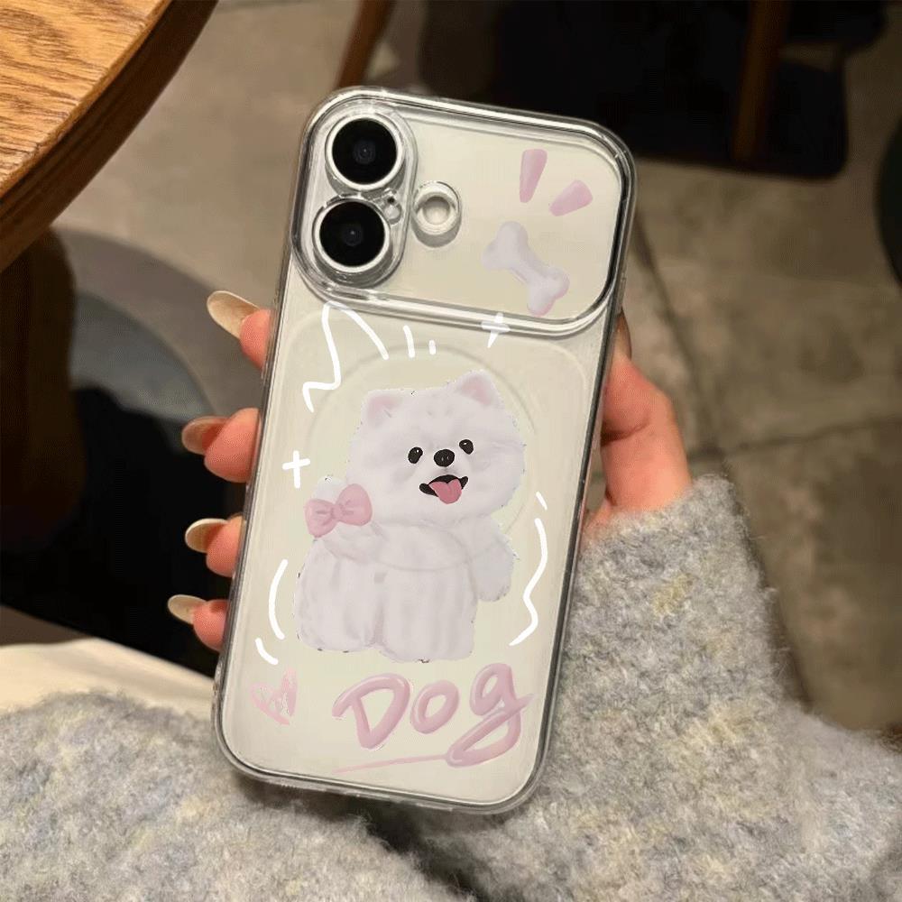 Trắng Beauty Dog Avatar cho iPhone 17promax trường hợp 1615plus 141312