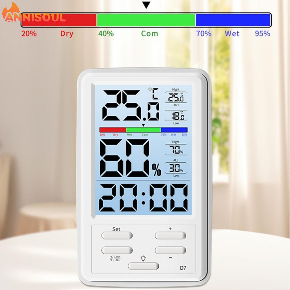 [NISO]Humidity and Temperature Monitor with High Low History and Backlit Screen
