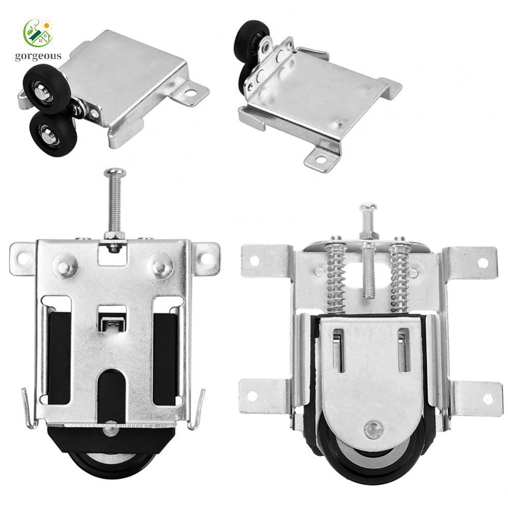 [FUXIN]Adjustable Iron Alloy Caster Set 2 Pairs for Sliding Doors Drawers and Cabinets