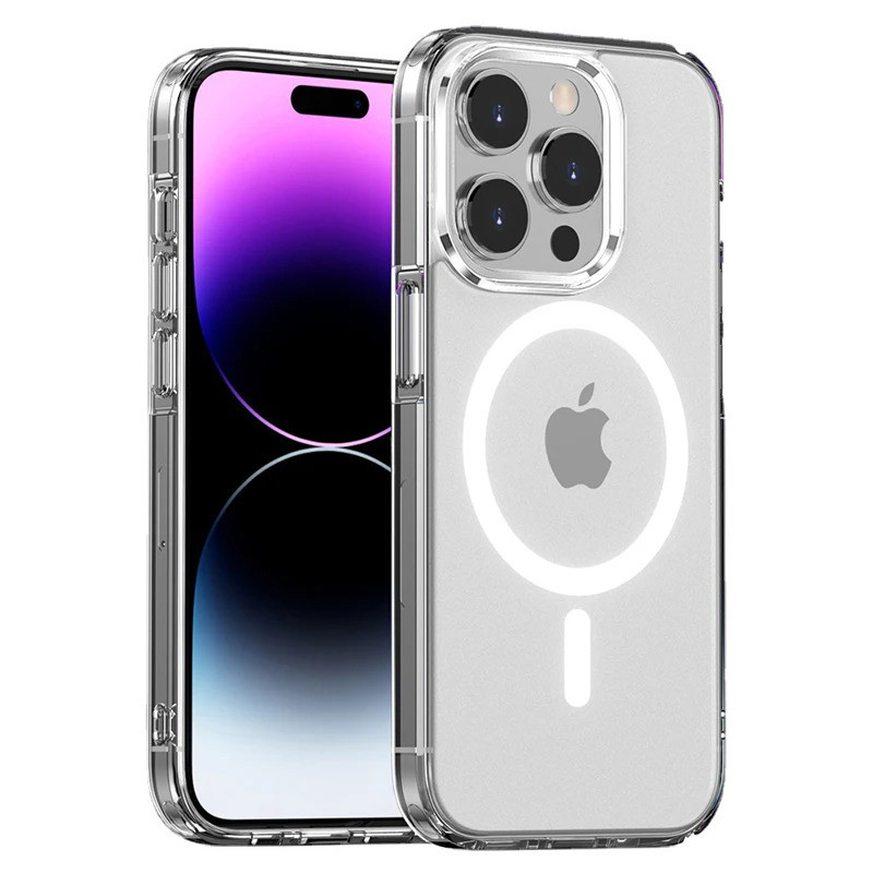 Ốp Điện Thoại Trong Suốt Cho iPhone 11 12 13 14 15 Pro Max Cho Magsafe Sạc Không Dây Từ Tính Magsafe
