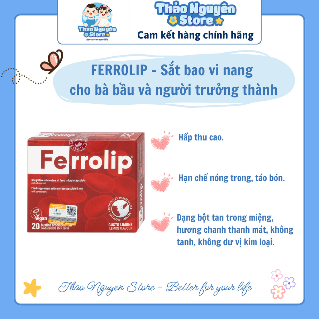 TPBVSK FERROLIP – Sắt bao vi nang cho bà bầu và người trưởng thành