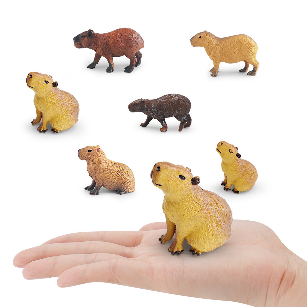 [Hàng có sẵn] Bộ mô hình Capybara Mini Capybara rắn thực tế