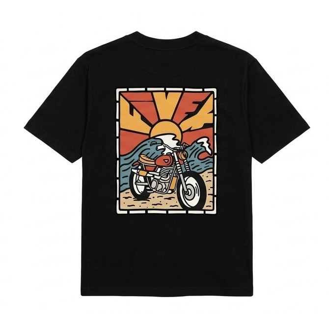 Áo Thun nam FIVEX TEE SUNRISE -BLACK