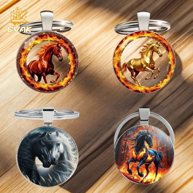 Nhẫn chìa khóa ngựa ngọn lửa Alittlesetrtu 2D - Bapa Bag Charm cho quà tặng Giáng sinh & Năm mới VN