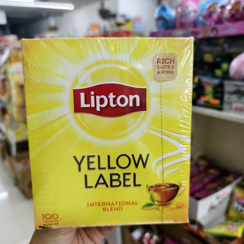 Miễn Phí Vận Chuyển Hồng Kông Daigou Phiên Bản Hồng Kông Lipton Lipton Thẻ Vàng Chọn Trà Đen 100 Miế