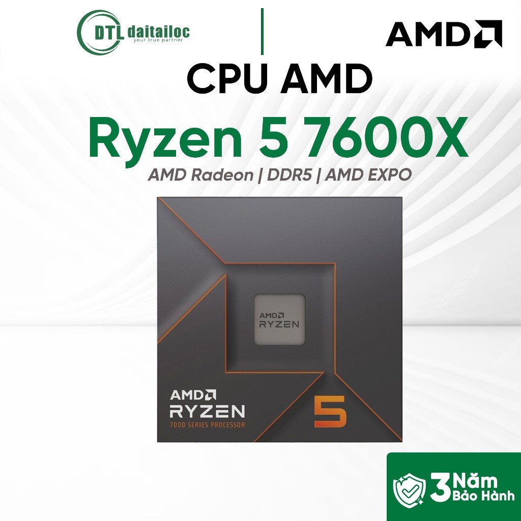 CPU AMD Ryzen 5 7600X  | Chính Hãng | Bảo Hành 36 Tháng