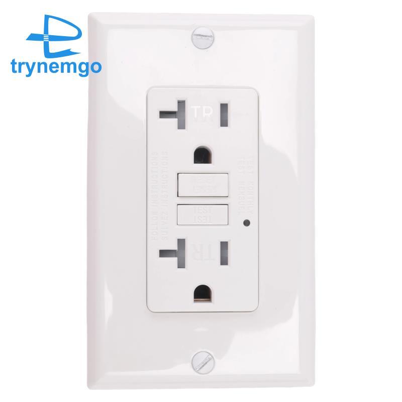 GFCI Outlet 20A, Thụ thể điện GFI có đèn báo LED, Bộ ngắt mạch đứt gãy mặt đất chống Tamper 20A