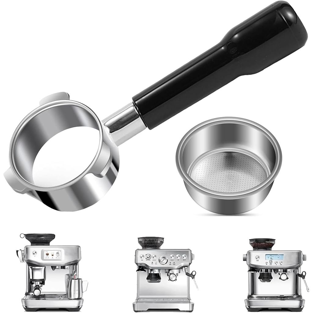 Bộ lọc Portafilter không đáy 54mm cho Breville Barista Express Giỏ lọc 18g Phù hợp với Breville Máy 