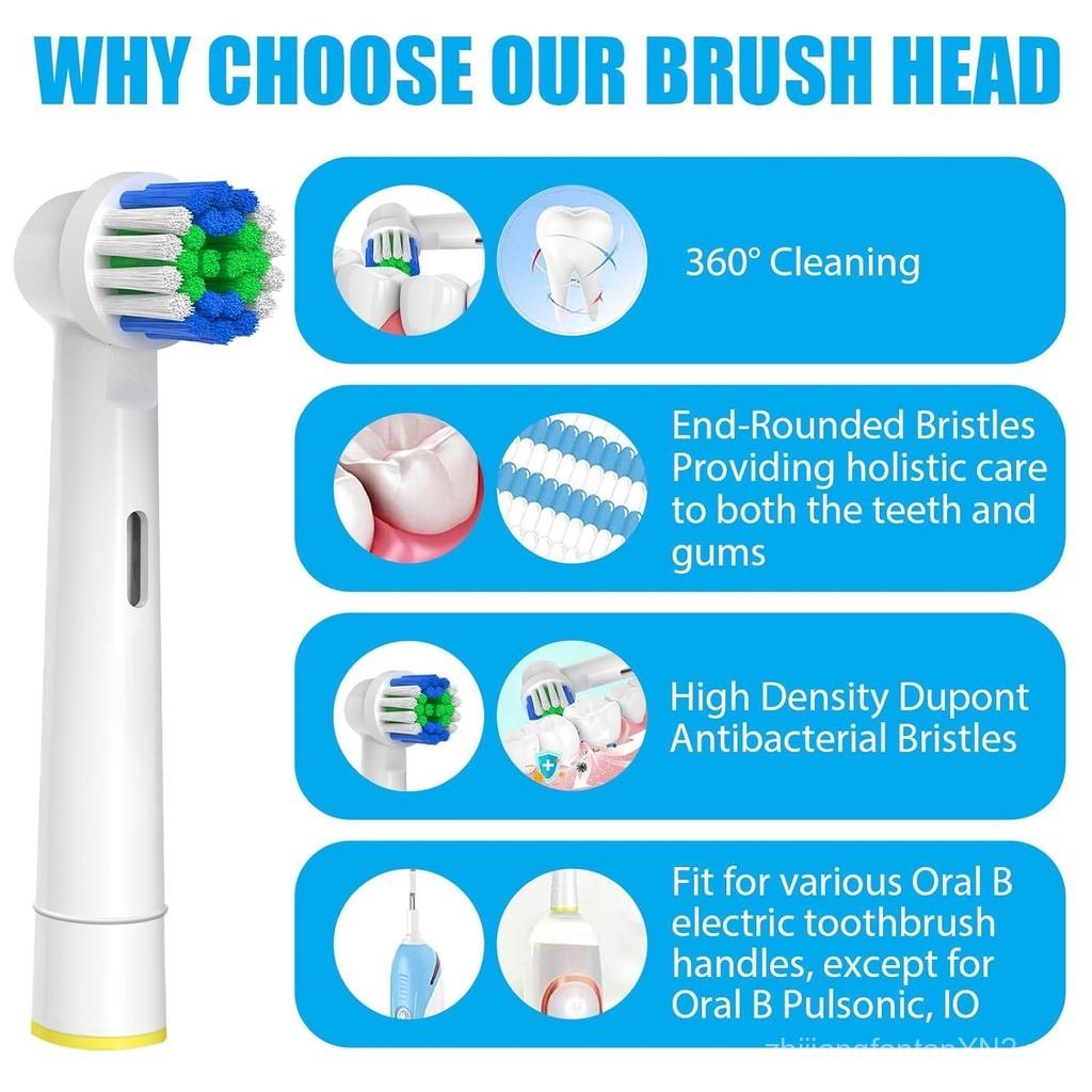 Đầu bàn chải đánh răng thay thế Tương thích với Oral B Braun, 12 chiếc Đầu bàn chải đánh răng điện c