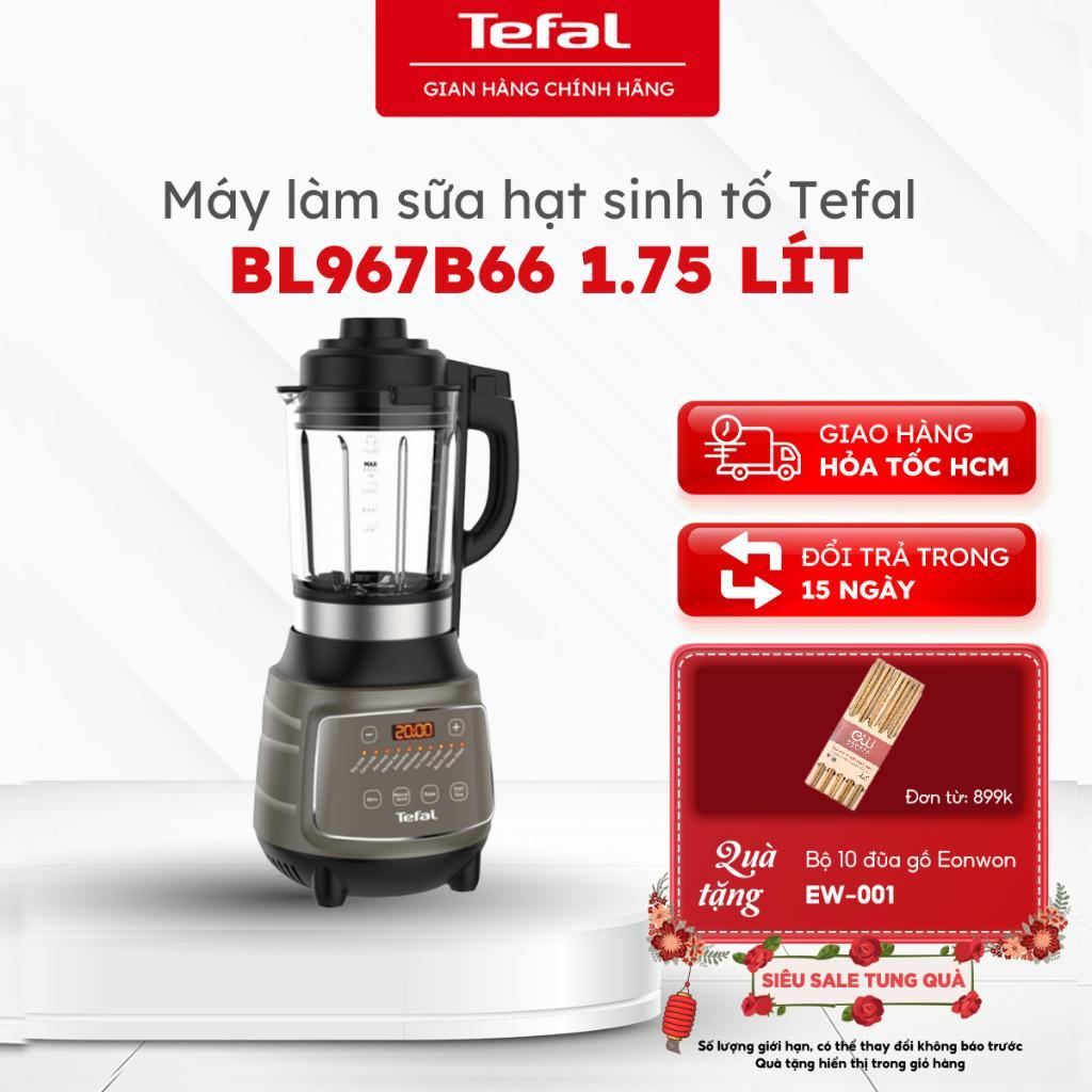 Máy làm sữa hạt Tefal BL967B66, 1.75L-Xay nóng lạnh,Cối thủy tinh, 10 chế độ nấu| Bảo hành 2 năm